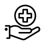 Right hand medical icon